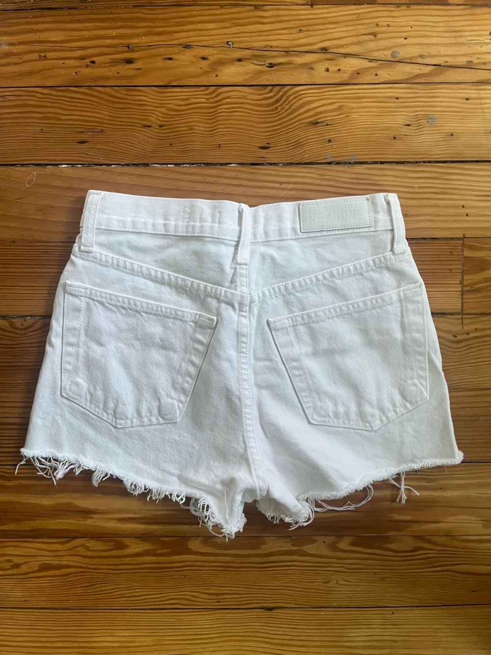 Re/Done The Breezy Shorts in Crema - Picture 5 of 5